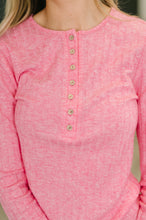 Load image into Gallery viewer, Ribbed Long Sleeve in Fuchsia
