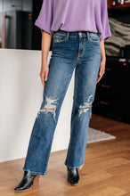 Load image into Gallery viewer, Rose High Rise 90&#39;s Straight Jeans in Dark Wash
