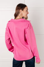 Load image into Gallery viewer, Same Ol' Situation Collared Pullover in Hot Pink
