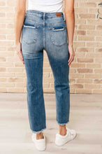 Load image into Gallery viewer, Sammy High Waist Distressed Crop Straight Leg Jeans
