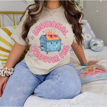 Load image into Gallery viewer, Emotional Dumpster Fire Graphic Tee
