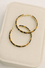 Load image into Gallery viewer, Sassy Assist Leopard Print Hoop Earrings
