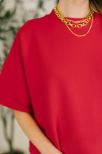 Load image into Gallery viewer, Sense of Clarity Boxy Top in Ruby
