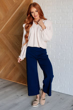 Load image into Gallery viewer, Magic Wide Leg Crop Pants in Navy
