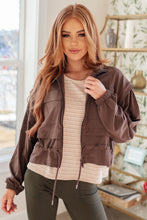 Load image into Gallery viewer, She's Got Game Cropped Jacket in Brown

