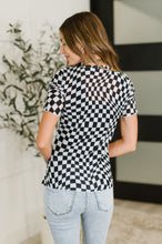Load image into Gallery viewer, PREORDER: Sheer Checkered Layering Short Sleeve Top
