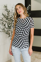 Load image into Gallery viewer, PREORDER: Sheer Checkered Layering Short Sleeve Top
