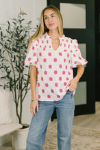 Load image into Gallery viewer, Shopping Spree Notched Neck Puff Sleeve Blouse
