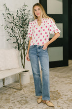 Load image into Gallery viewer, Shopping Spree Notched Neck Puff Sleeve Blouse
