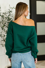 Load image into Gallery viewer, Side Hustle Off Shoulder Long Sleeve Top in  Hunter Green
