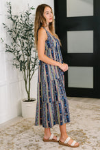 Load image into Gallery viewer, Sierra Spirit Gathered Tiered Dress in Navy
