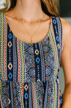 Load image into Gallery viewer, Sierra Spirit Gathered Tiered Dress in Navy
