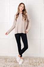 Load image into Gallery viewer, Simply Basic Ribbed Hacci Sweater in H Mocha
