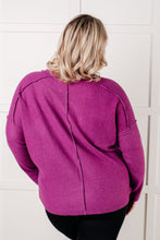 Load image into Gallery viewer, Simply Basic Ribbed Hacci Sweater in Light Plum
