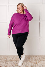 Load image into Gallery viewer, Simply Basic Ribbed Hacci Sweater in Light Plum
