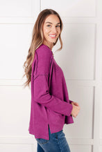 Load image into Gallery viewer, Simply Basic Ribbed Hacci Sweater in Light Plum
