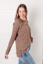 Load image into Gallery viewer, Simply Basic Ribbed Hacci Sweater in Mocha
