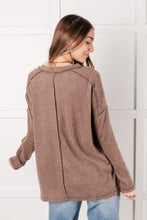 Load image into Gallery viewer, Simply Basic Ribbed Hacci Sweater in Mocha
