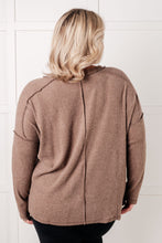 Load image into Gallery viewer, Simply Basic Ribbed Hacci Sweater in Mocha
