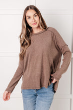 Load image into Gallery viewer, Simply Basic Ribbed Hacci Sweater in Mocha
