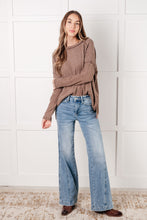 Load image into Gallery viewer, Simply Basic Ribbed Hacci Sweater in Mocha
