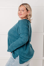 Load image into Gallery viewer, Simply Basic Ribbed Hacci Sweater in Teal
