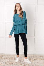 Load image into Gallery viewer, Simply Basic Ribbed Hacci Sweater in Teal
