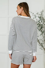 Load image into Gallery viewer, Situationally Sound Striped Long Sleeve Top and Shorts Set
