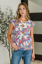 Load image into Gallery viewer, PREORDER: Sleeveless Bow Blouse in Pink and Orange Floral
