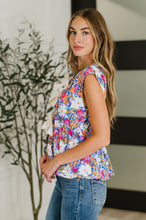 Load image into Gallery viewer, PREORDER: Sleeveless Bow Blouse in Pink and Orange Floral
