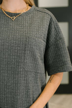 Load image into Gallery viewer, So Thoughtful That Way Textured T-Shirt Dress
