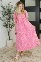 Load image into Gallery viewer, Softly Spoken Textured V-Neck Dress in Hot Pink
