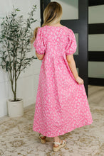 Load image into Gallery viewer, Softly Spoken Textured V-Neck Dress in Hot Pink
