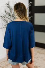 Load image into Gallery viewer, Stay On Top Relaxed Tee in Light Navy
