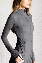 Load image into Gallery viewer, Staying Swift Activewear Jacket in Titanium
