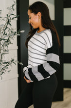 Load image into Gallery viewer, Striped Simplicity Color Block Relaxed Pullover
