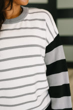 Load image into Gallery viewer, Striped Simplicity Color Block Relaxed Pullover
