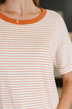 Load image into Gallery viewer, Sunbeam Shuffle Banded Round Neck Top in Orange
