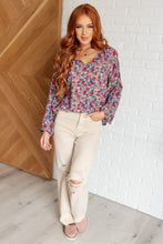 Load image into Gallery viewer, Sunday Brunch Blouse in Denim Floral
