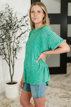 Load image into Gallery viewer, Sunday&#39;s Bestie Mineral Wash Top in Kelly Green
