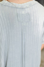Load image into Gallery viewer, Sunday&#39;s Bestie Mineral Wash Top in Light Grey
