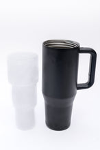 Load image into Gallery viewer, Frosty Filled 40oz Tumbler Ice Molds in Cafe
