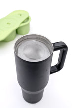 Load image into Gallery viewer, Frosty Filled 40oz Tumbler Ice Molds in Cafe
