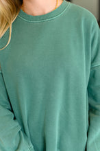 Load image into Gallery viewer, Talk Cozy to Me Stepped Hem Pullover in Dark Green
