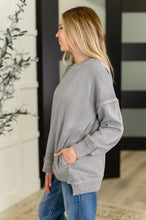 Load image into Gallery viewer, Talk Cozy to Me Stepped Hem Pullover in  Sleet
