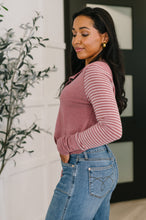 Load image into Gallery viewer, Talk to Me Long Sleeve Henley in Vintage Marsala
