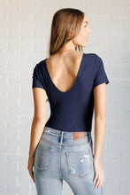 Load image into Gallery viewer, They&#39;re Not Like Us Square Neck Bodysuit in Navy
