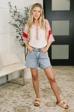 Load image into Gallery viewer, This I Know Henley Contrast Top
