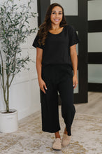 Load image into Gallery viewer, Thyme Boxy Tee in Black
