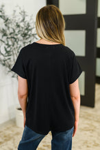 Load image into Gallery viewer, Top Shelf Basic V-Neck Ribbed Tee in Black
